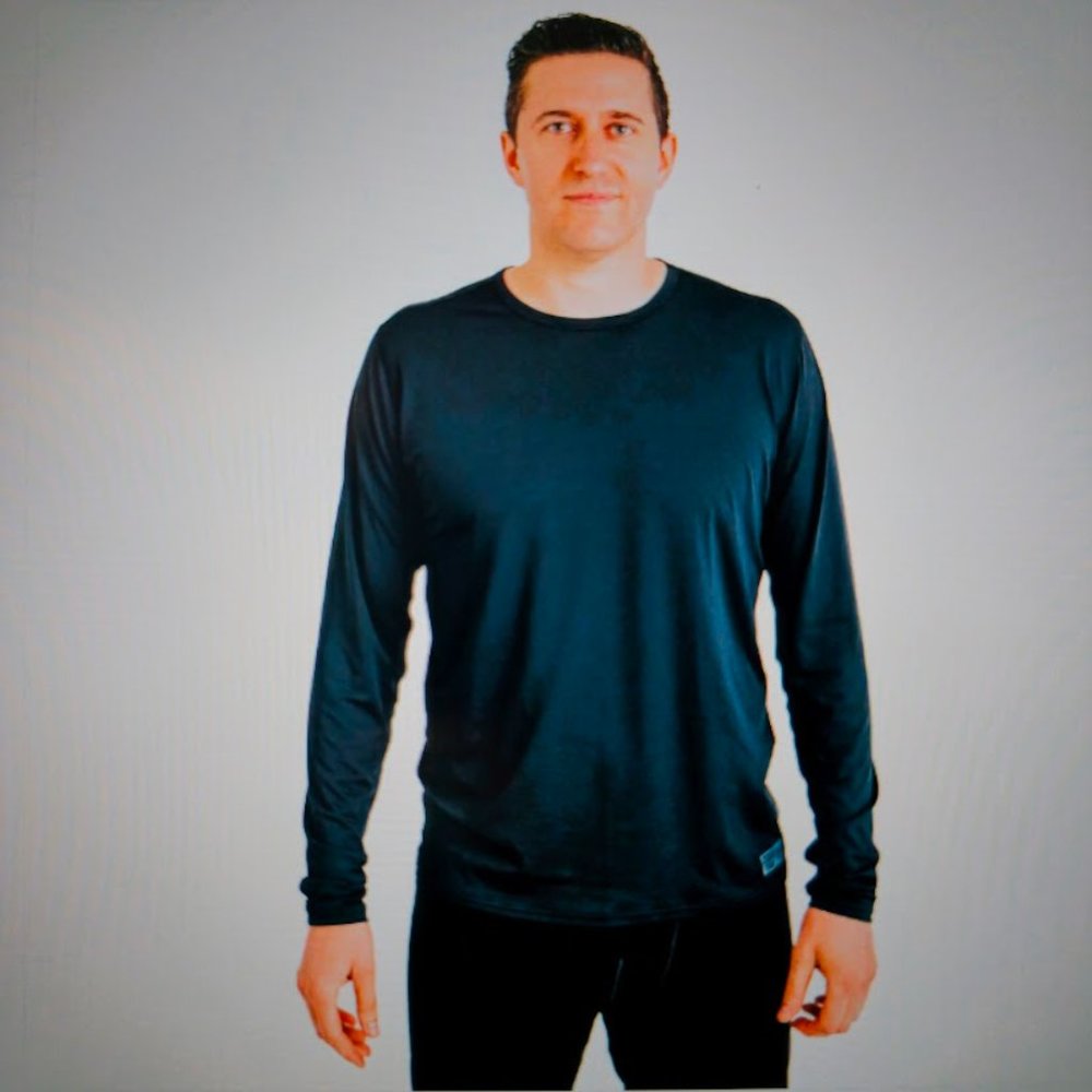 Polarmax Single Base Layer Men's Smokey Black Medium Lightweight Crew neck